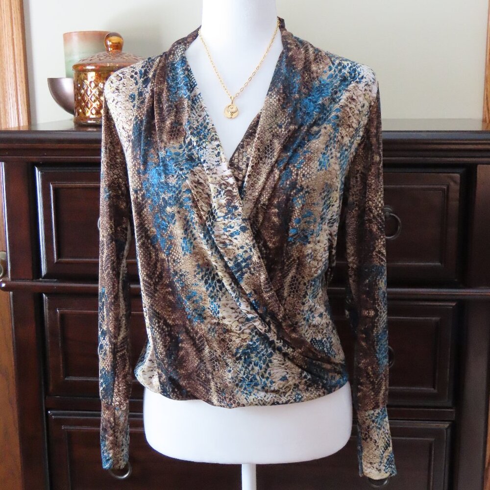 Designer wrap top